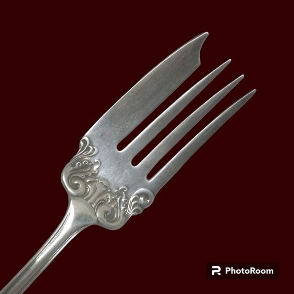 International Silver America Solid Small Cold Meat Serving Fork-1903-Silver Plat - Picture 4 of 7
